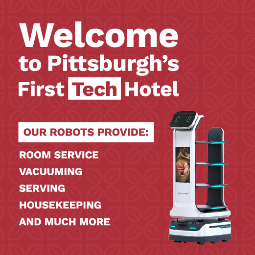 pittsburgh's first tech hotel welcome banner