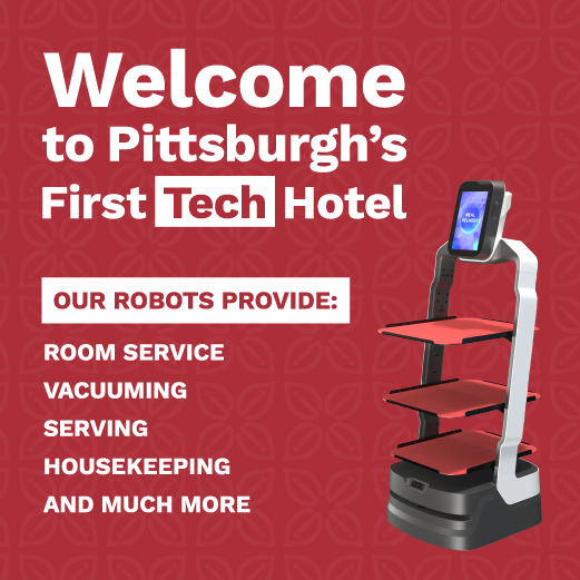 pittsburgh's first tech hotel welcome banner